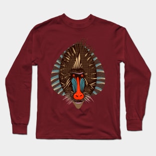 Mandrill baboon Long Sleeve T-Shirt